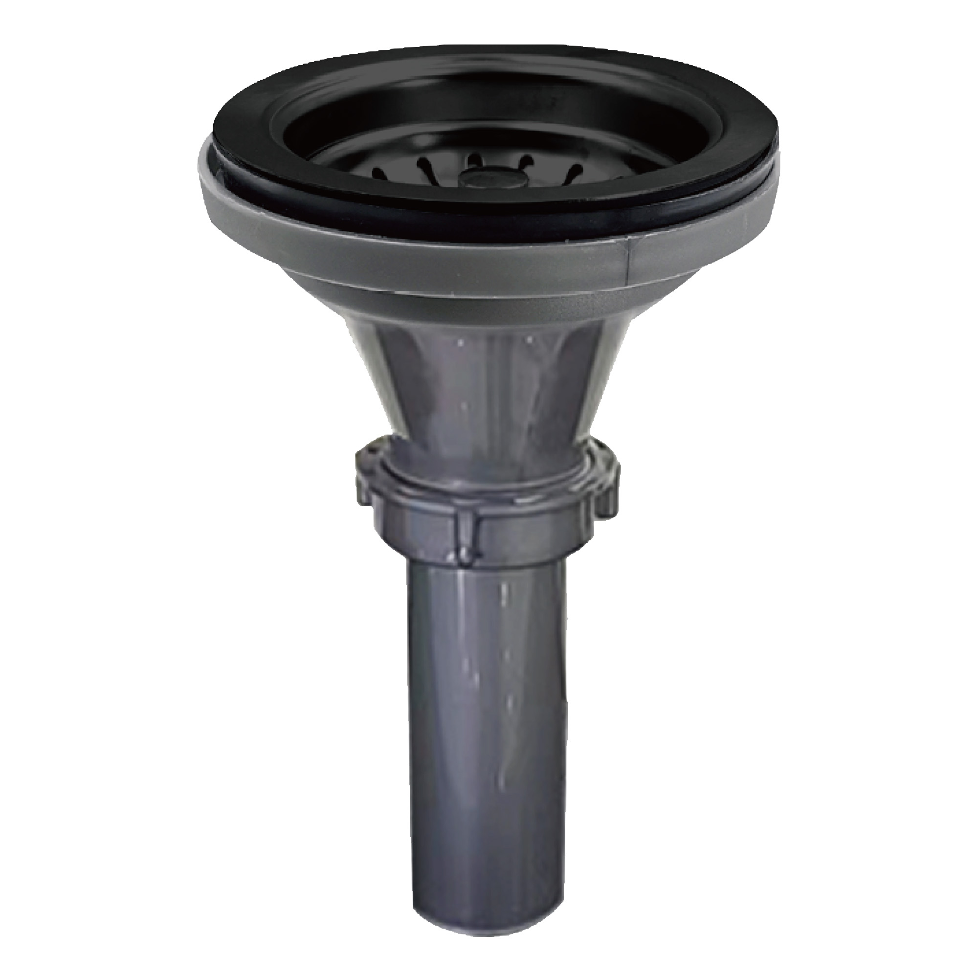 Contra Canasta con Tubo Canastilla para Tarja Negro Mate.