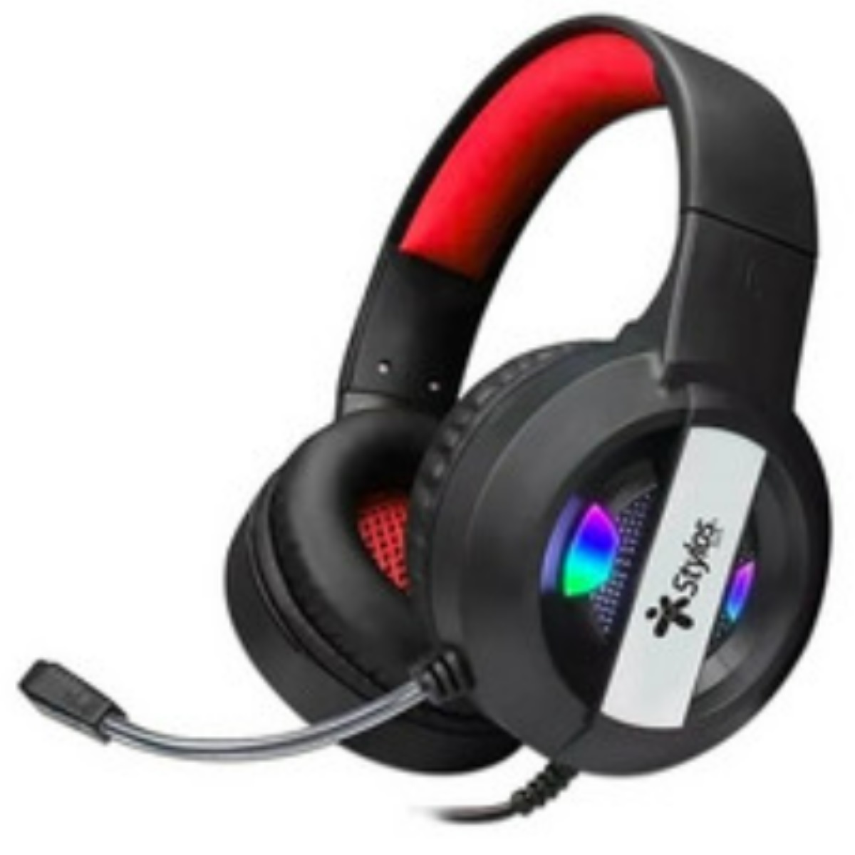 Audífonos Gamer con Micrófono Stylos Ergonómico Sonido Envolvente Micrófono Plegable LED Compatible Pc/Consol