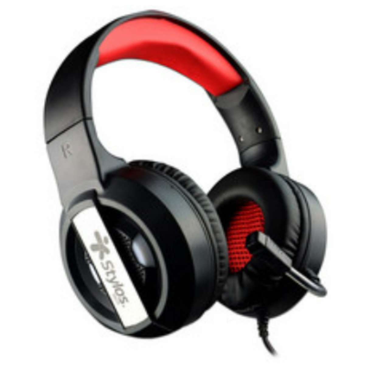 Audífonos Gamer con Micrófono Stylos Ergonómico Sonido Envolvente Micrófono Plegable LED Compatible Pc/Consol