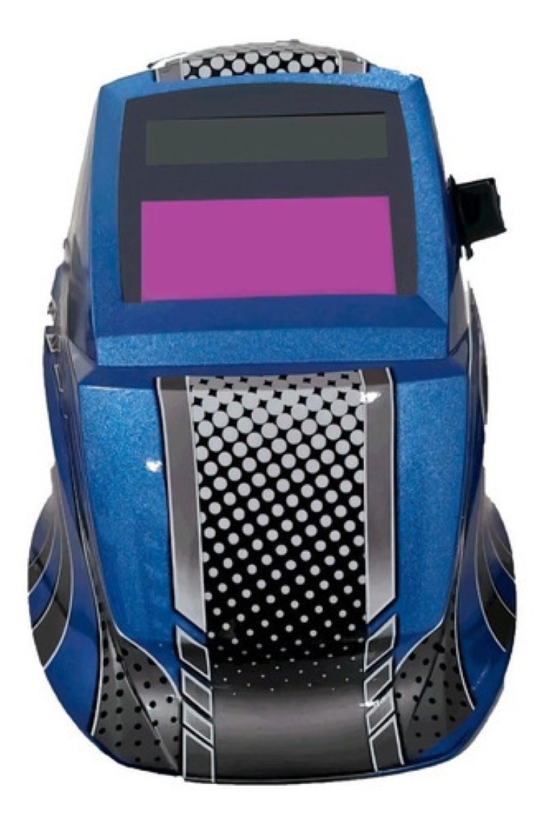 Careta Electrónica Soldar Automática Azul Con Gris Adir 6713