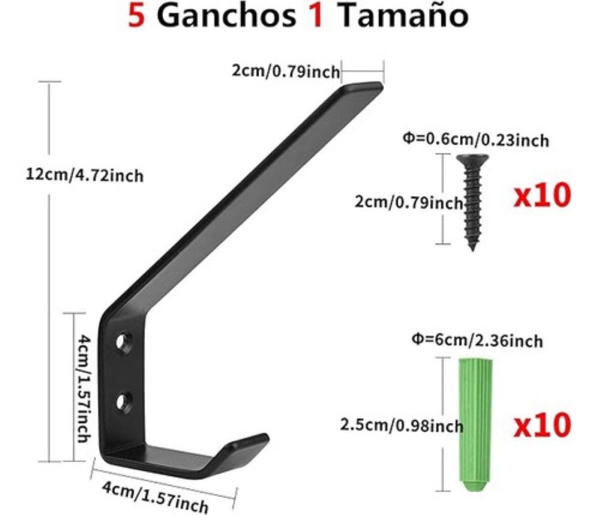 4 Porta Casco De Moto Perchero Llavero De Acero Inoxidable