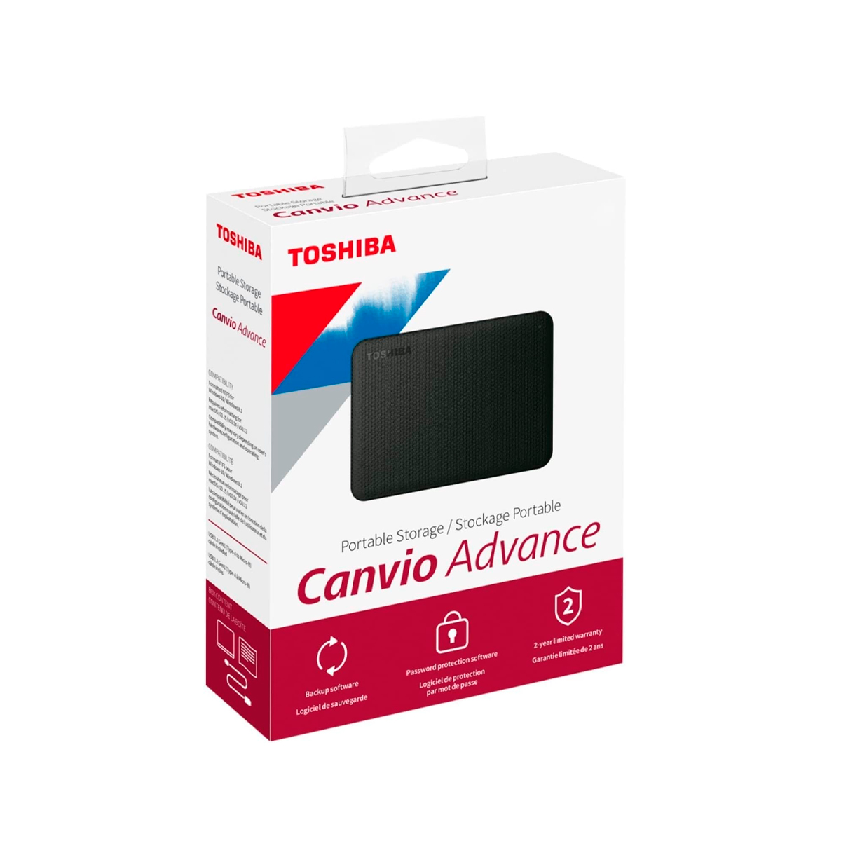 Disco Duro Externo Toshiba Canvio Advance V10 2.5", 4TB, USB, Negro - para Mac/PC