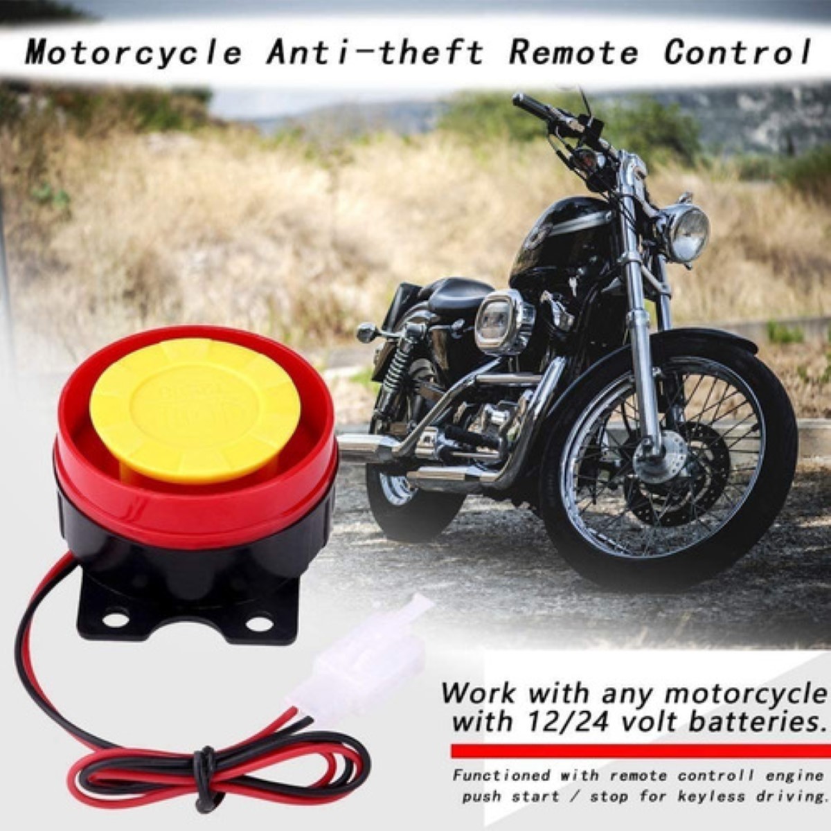 Alarma Arranque Control Remoto Para Moto Seguridad Antirrobo
