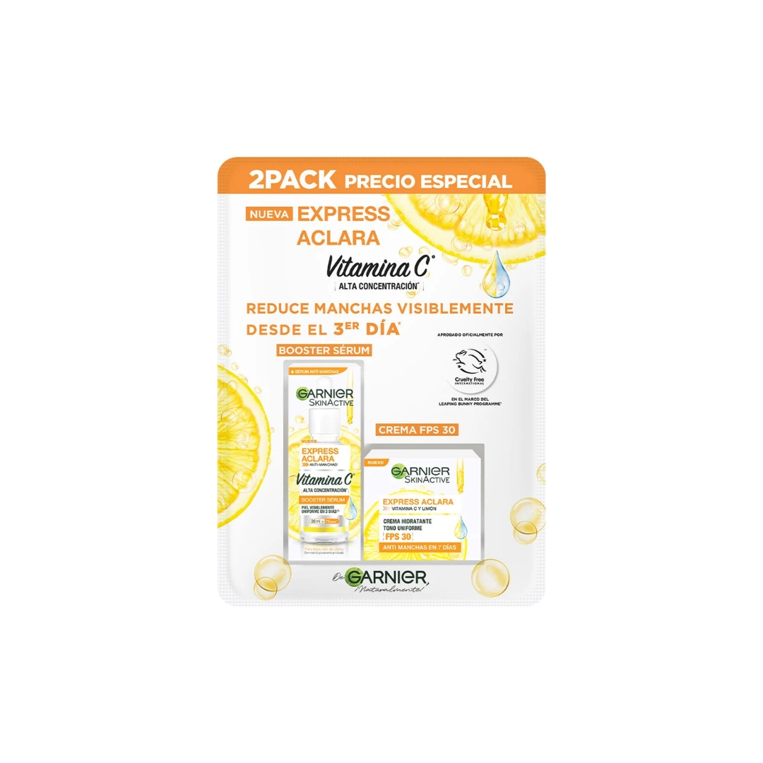 Tratamiento Facial Garnier Aclara Serum + Crema VitaminaC
