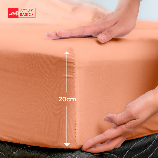 EDREDON 2 VISTAS SALMON / KHAKI + SABANAS SALMÓN ATLAS | MATRIMONIAL