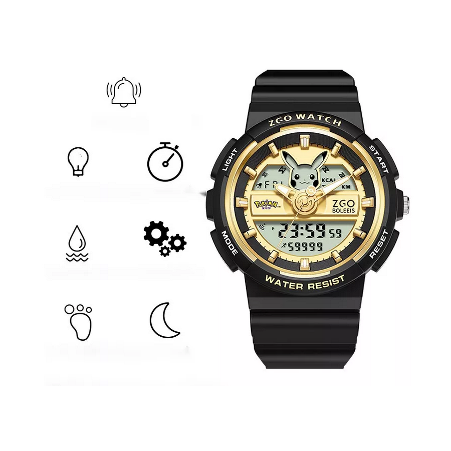 Reloj Digital Pokemon Pikachu Luminoso