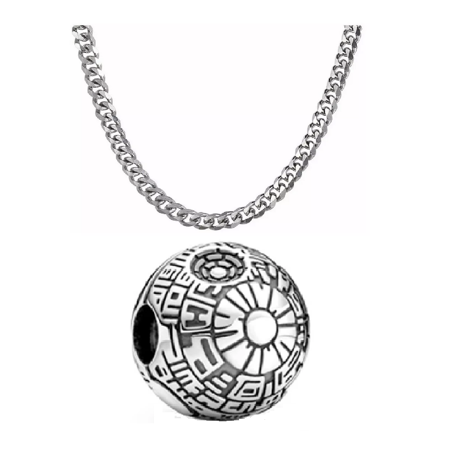 Collar Dije Estrella De La Muerte Star Wars De Acero Alta Calidad