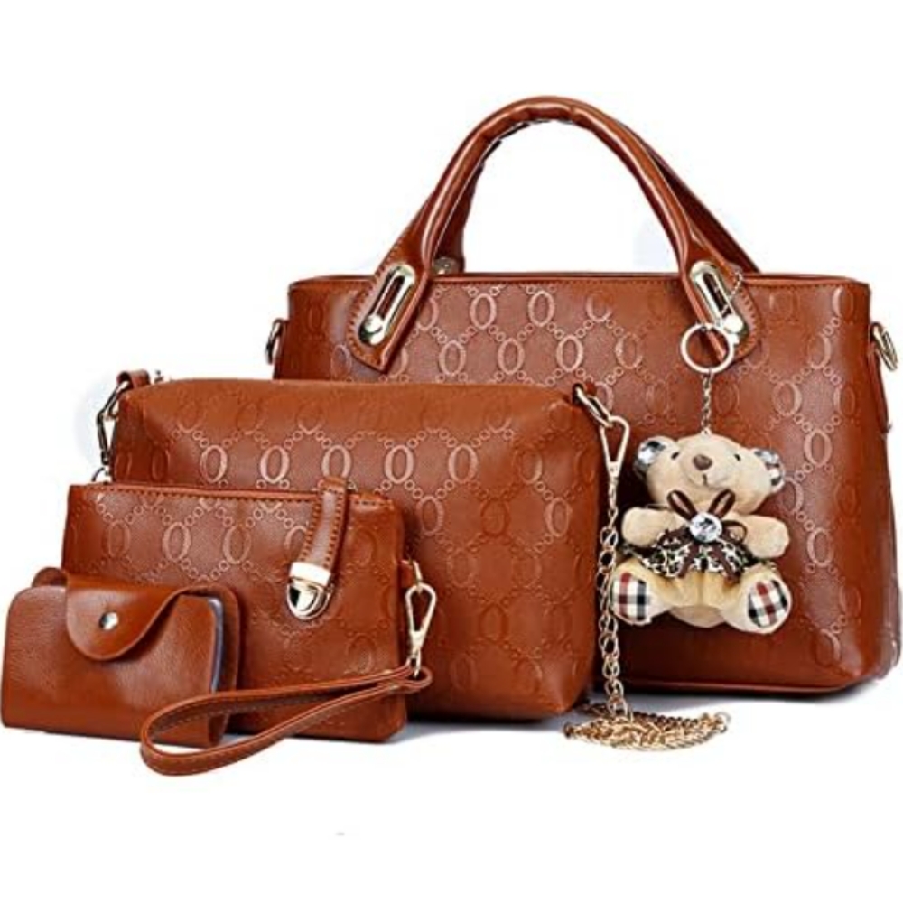 Conjunto de 4 piezas bolsa para mujer impermeable antirrobo 