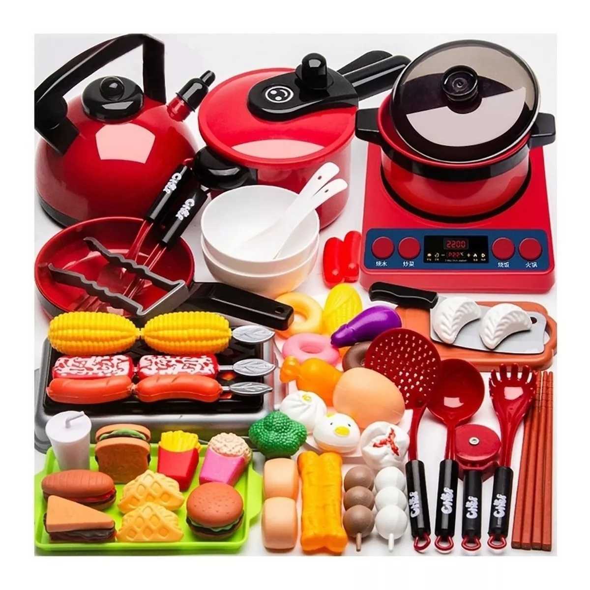 Set Utensilios De Cocina Infantil Regalo Niños 61 Piezas