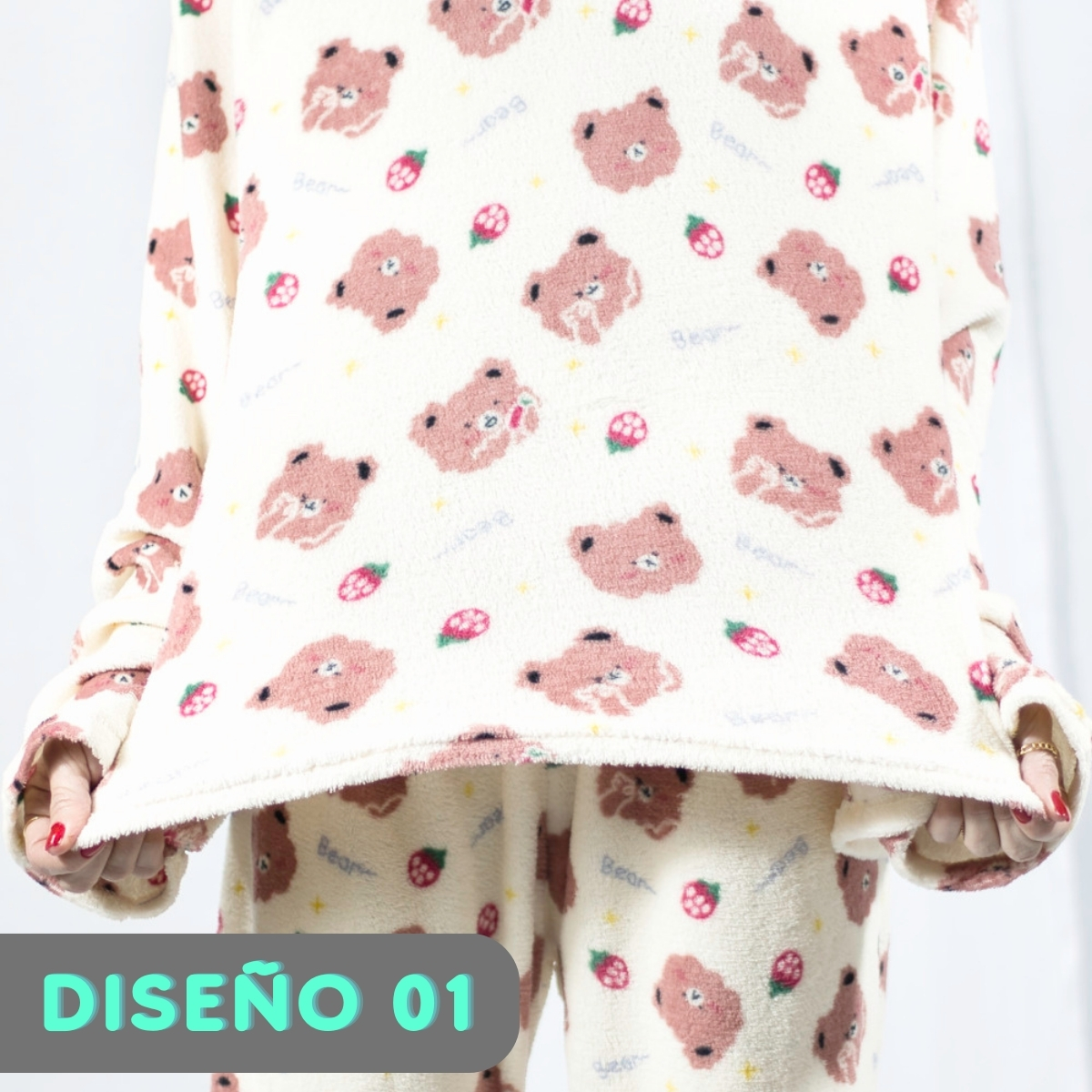 Pijama Afelpada Mujer Polar Pantalón Sudadera Ropa Invierno