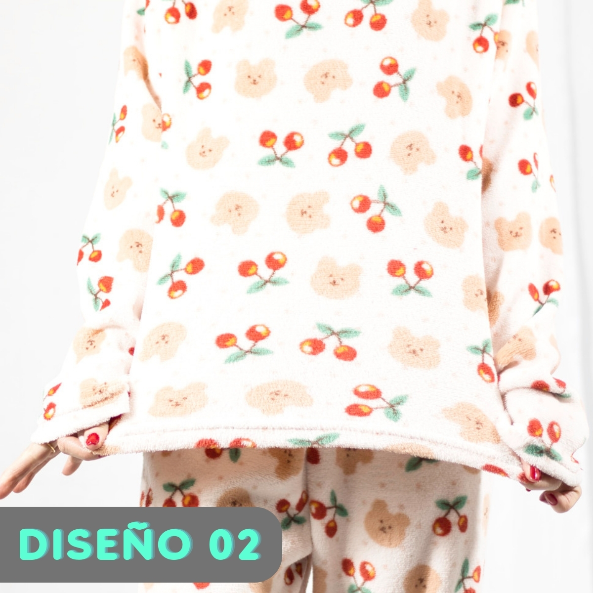 Pijama Afelpada Mujer Polar Pantalón Sudadera Ropa Invierno