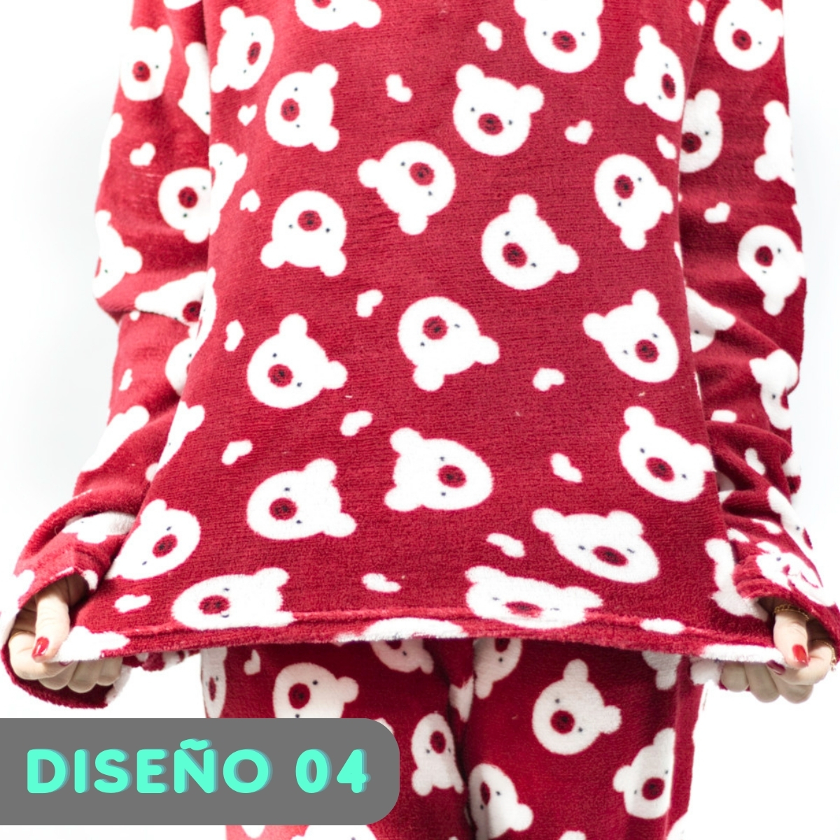 Pijama Afelpada Mujer Polar Pantalón Sudadera Ropa Invierno