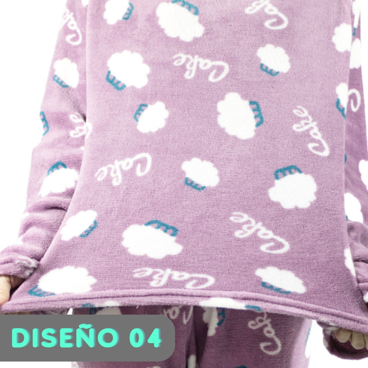 Pijama Afelpada Mujer Polar Pantalón Sudadera Ropa Invierno