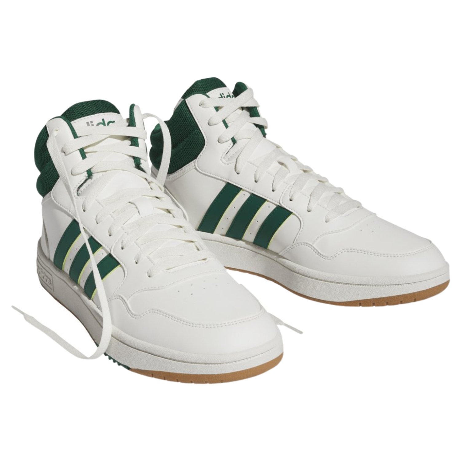 Tenis Casual Adidas Hoops 3.0 MID beige/verde IG5570 hombre