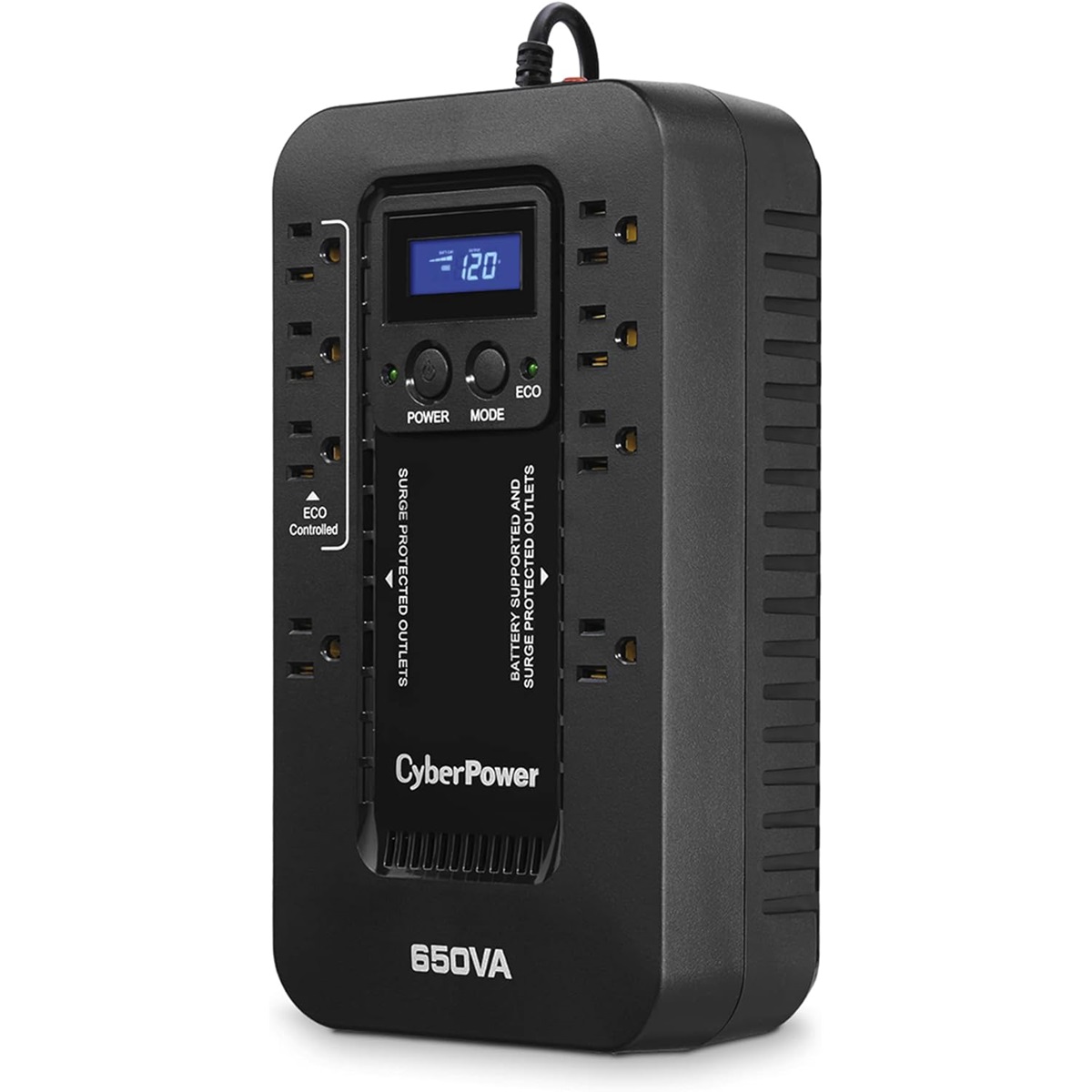 No Break CyberPower EC650LCD 390W 650VA Entrada 96-140V 8 Contactos