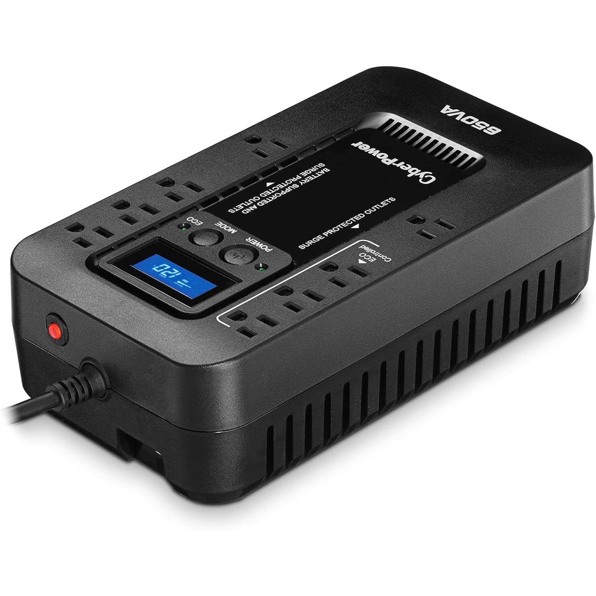 No Break CyberPower EC650LCD 390W 650VA Entrada 96-140V 8 Contactos