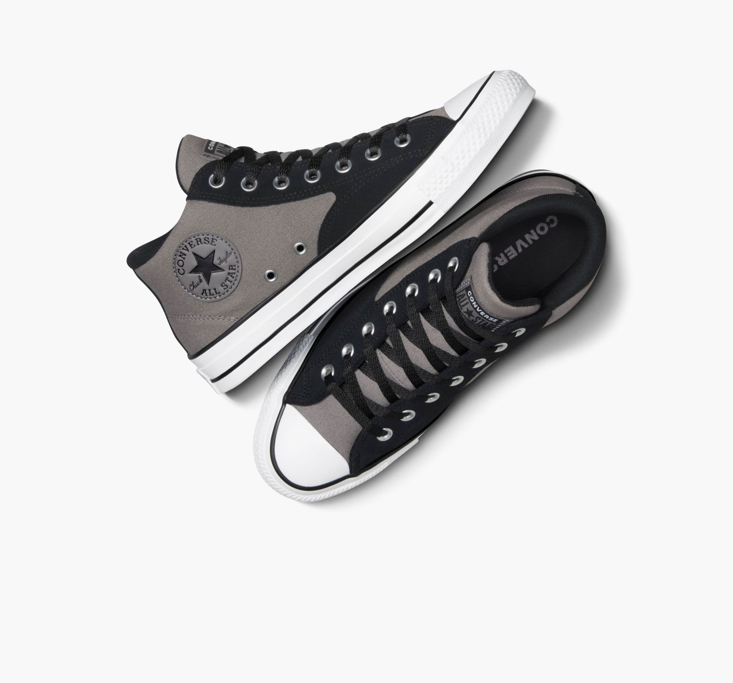 Tenis Converse Malden Street Mid Negro Gris Para Hombre