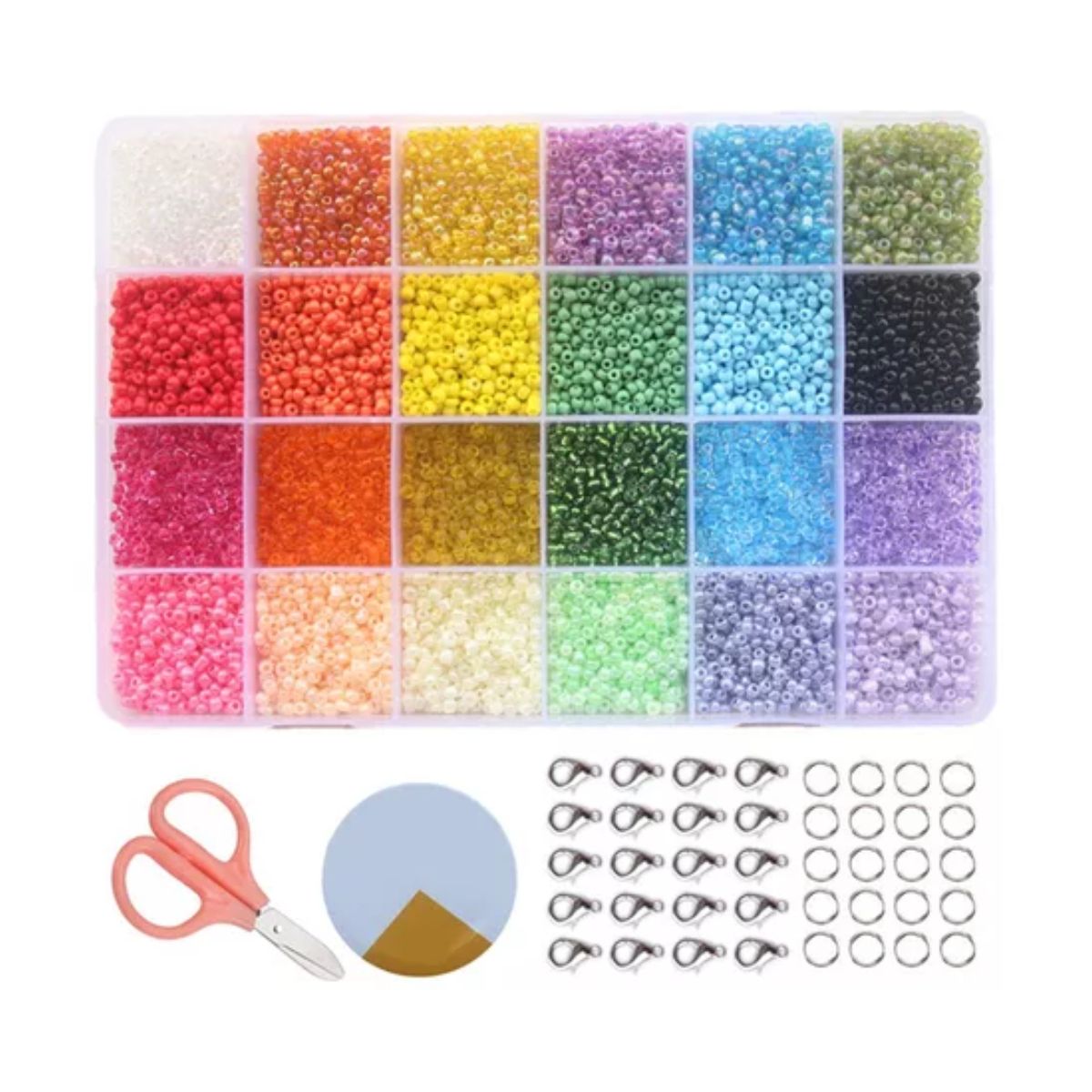 Cuentas Bisuteria De Pulsera Casera De 24 Colores