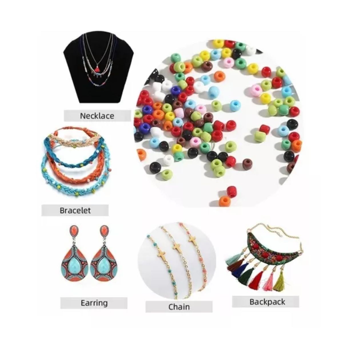 Cuentas Bisuteria De Pulsera Casera De 24 Colores