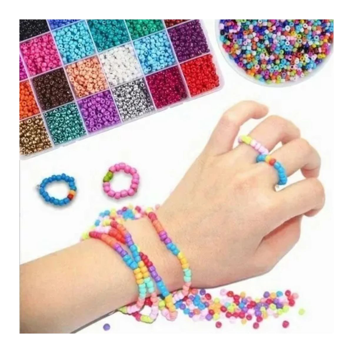Cuentas Bisuteria De Pulsera Casera De 24 Colores