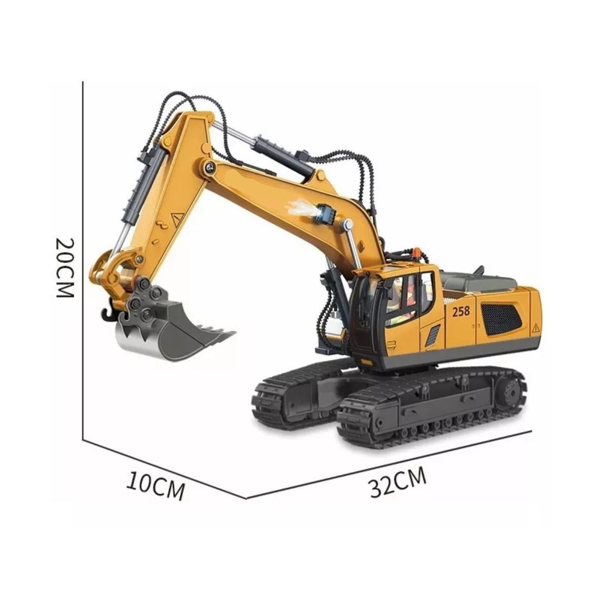 Excavadora Control Remoto Rc Juguete 11canal Aleación