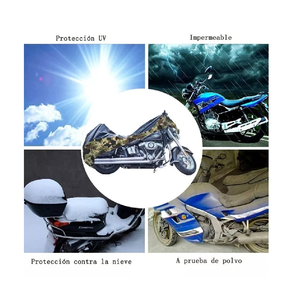 Funda Para Motocicleta Protección Solar Impermeable