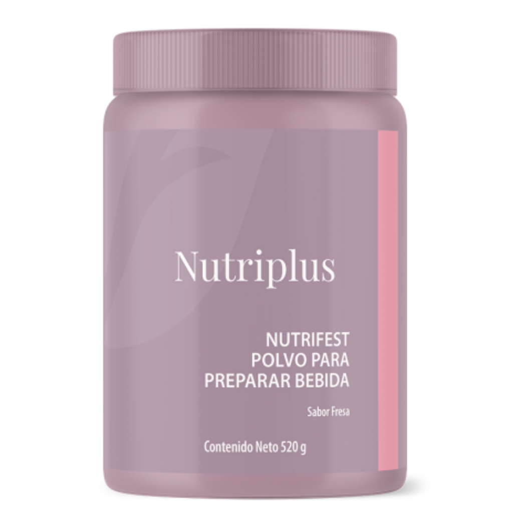 Malteada Bebida Fresa by Nutriplus Farmasi Fibra Vitaminas Minerales Probióticos.