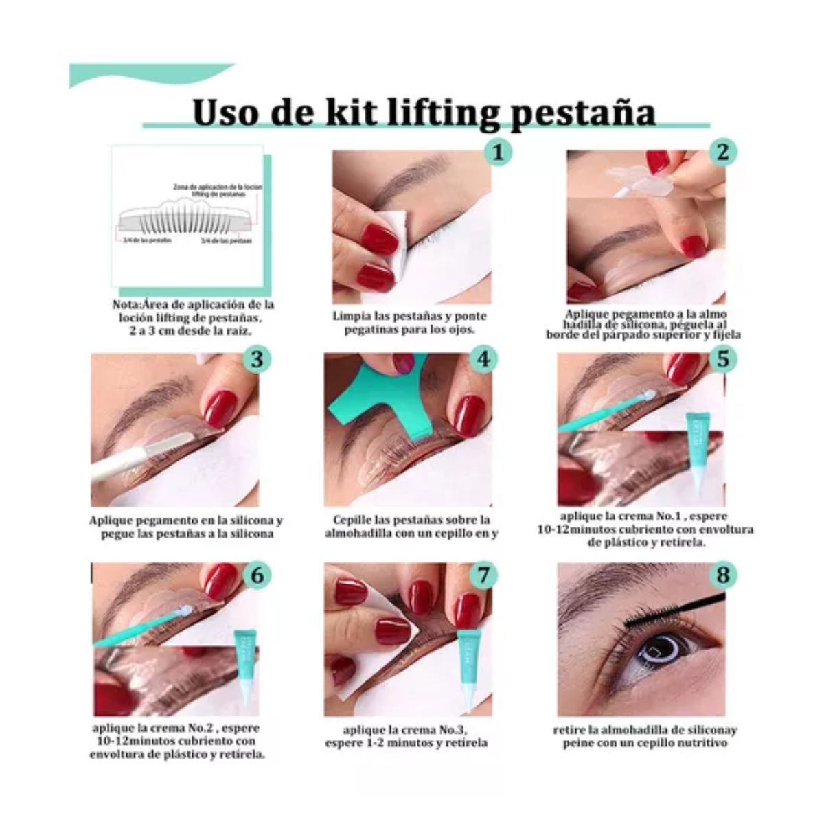 Kit Lash Lifting Pestañas Rizado Suerdebae Para Belleza