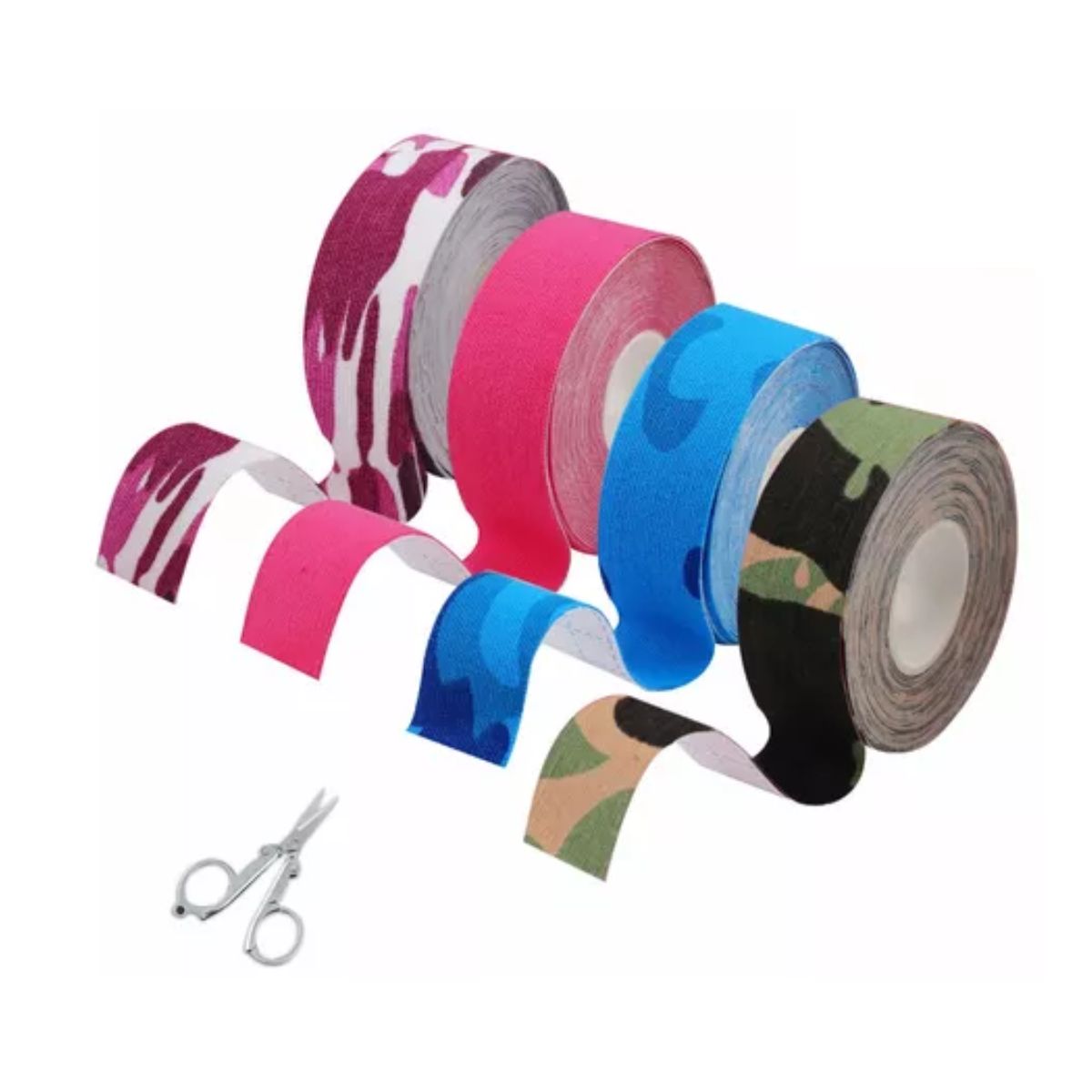 Cinta Venda Elástica Cohesiva Autoadherible 5 m x 3.8 cm 4 pzs Camuflaje 