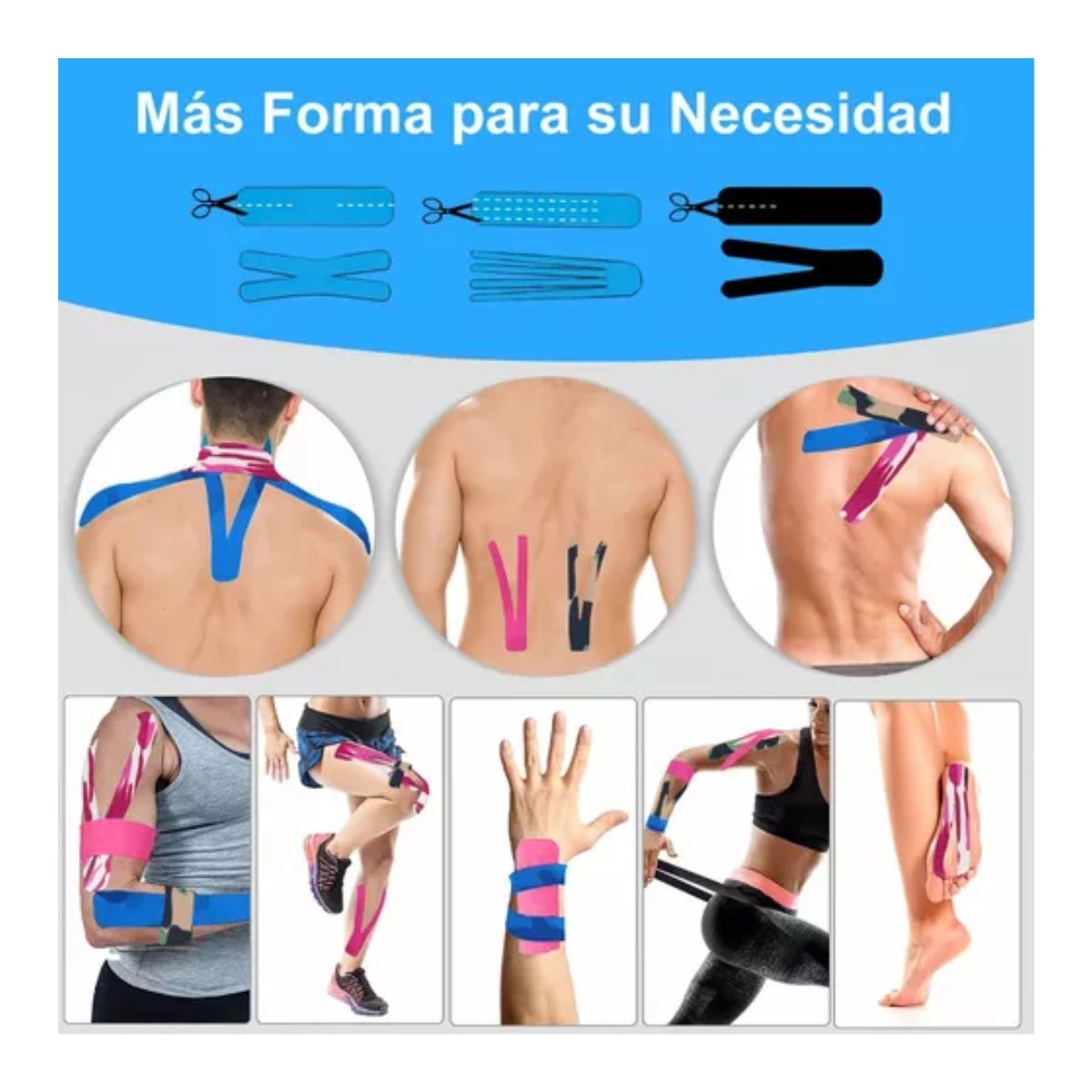 Cinta Venda Elástica Cohesiva Autoadherible 5 m x 3.8 cm 4 pzs Camuflaje 