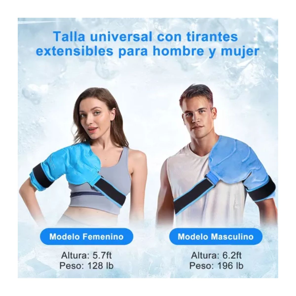 Compresa De Gel Frio Calor Para Aliviar El Dolor De Hombro Azul 