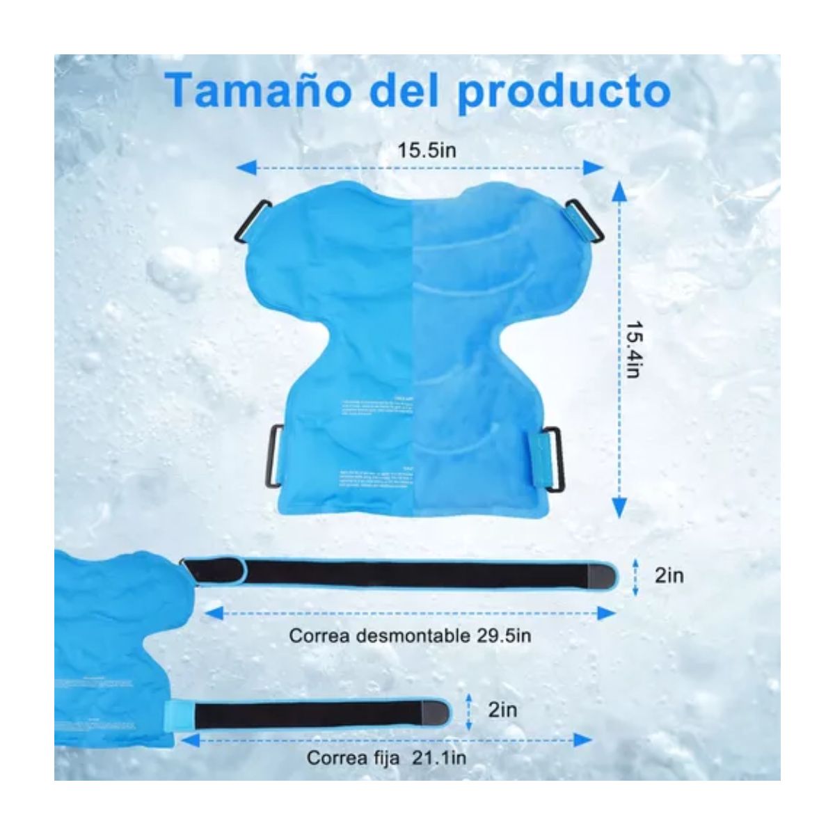 Compresa De Gel Frio Calor Para Aliviar El Dolor De Hombro Azul 