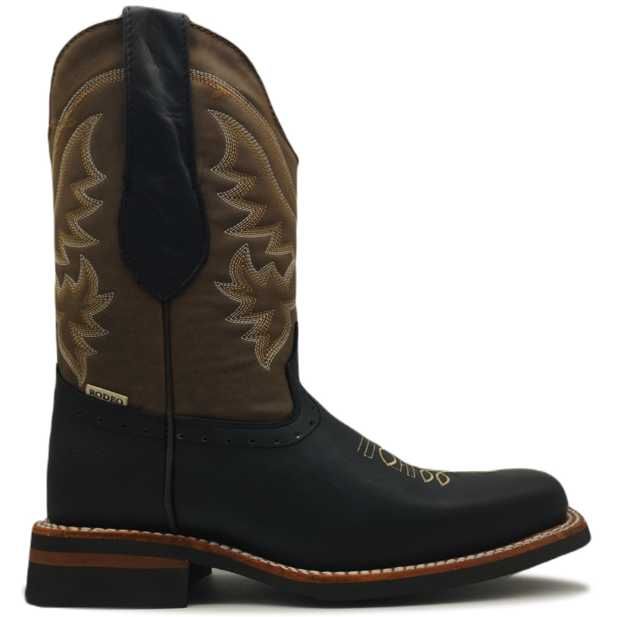 Bota Fina De Piel Rodeo Jaripeo Vaquero Bordado Costura 1890