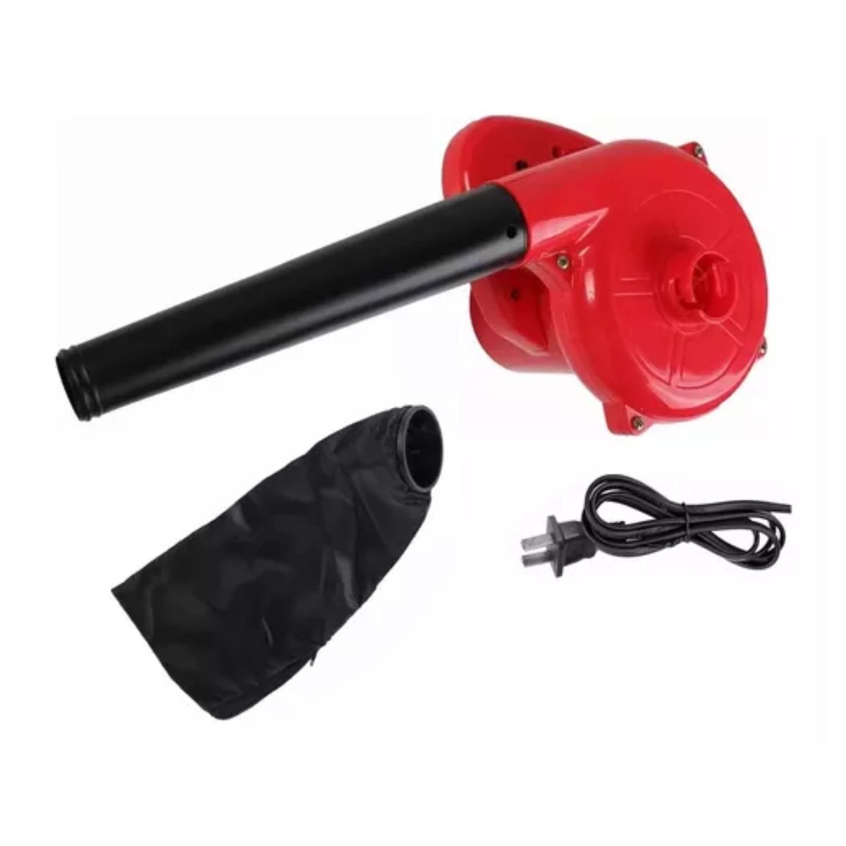 Sopladora Eléctrica Alta Potencia Barredora De Aire 1000w Rojo con Negro