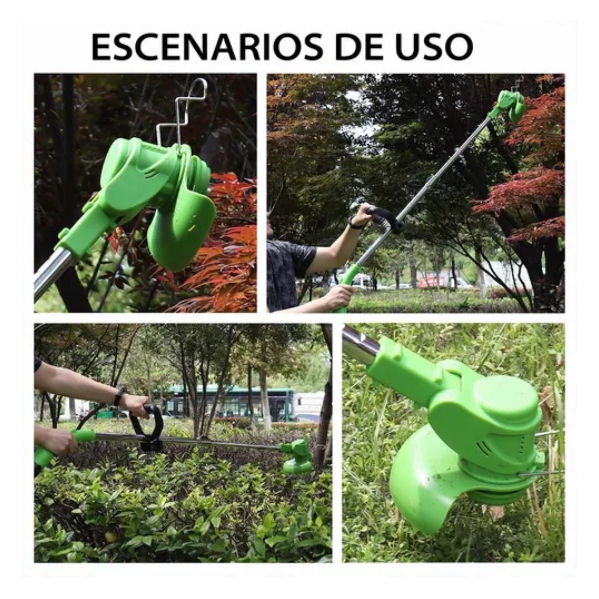 Desbrozadora Podadoras Pasto Eléctrica Inalámbrica 1800w 21v Verde