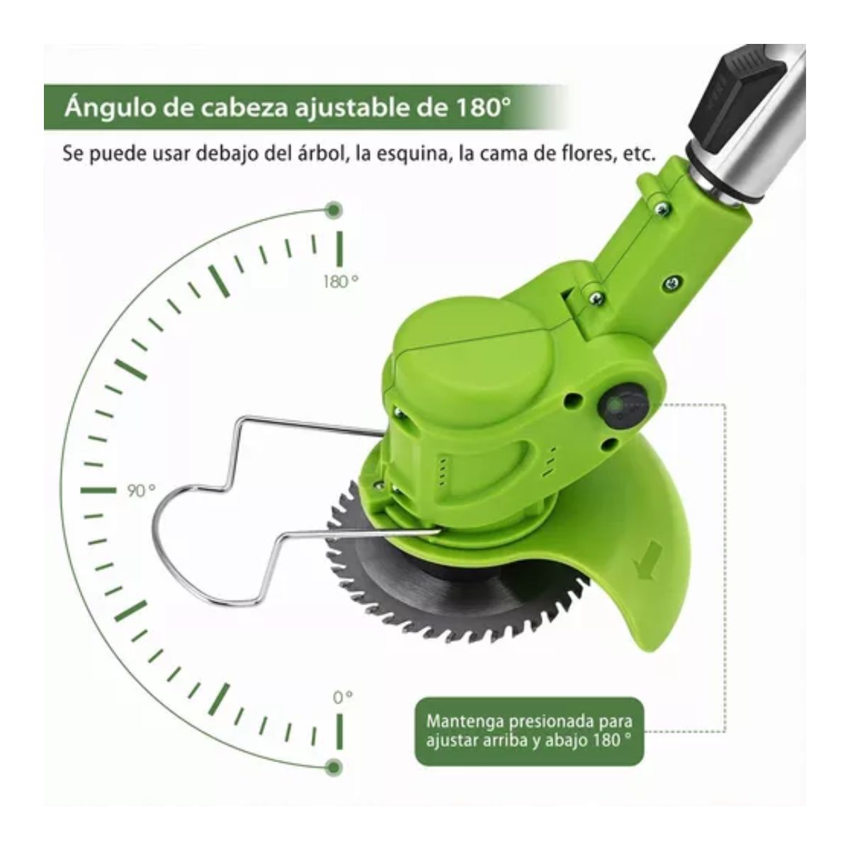 Desbrozadora Podadoras Pasto Eléctrica Inalámbrica 1800w 21v Verde