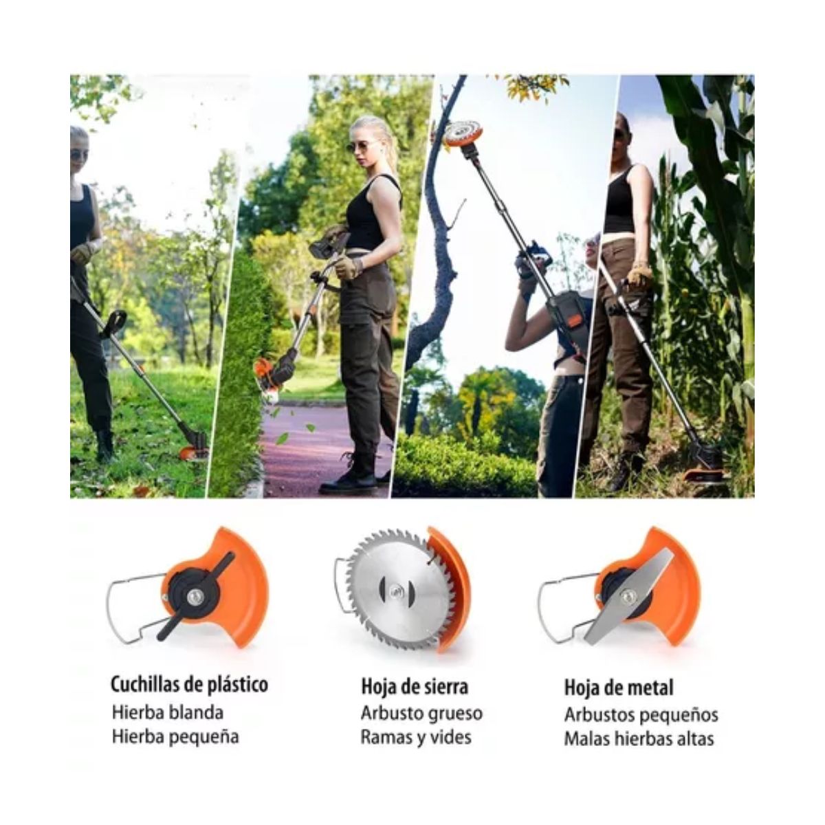 Kit Cuchillas Para Podadora Desbrozadora Inalámbrica