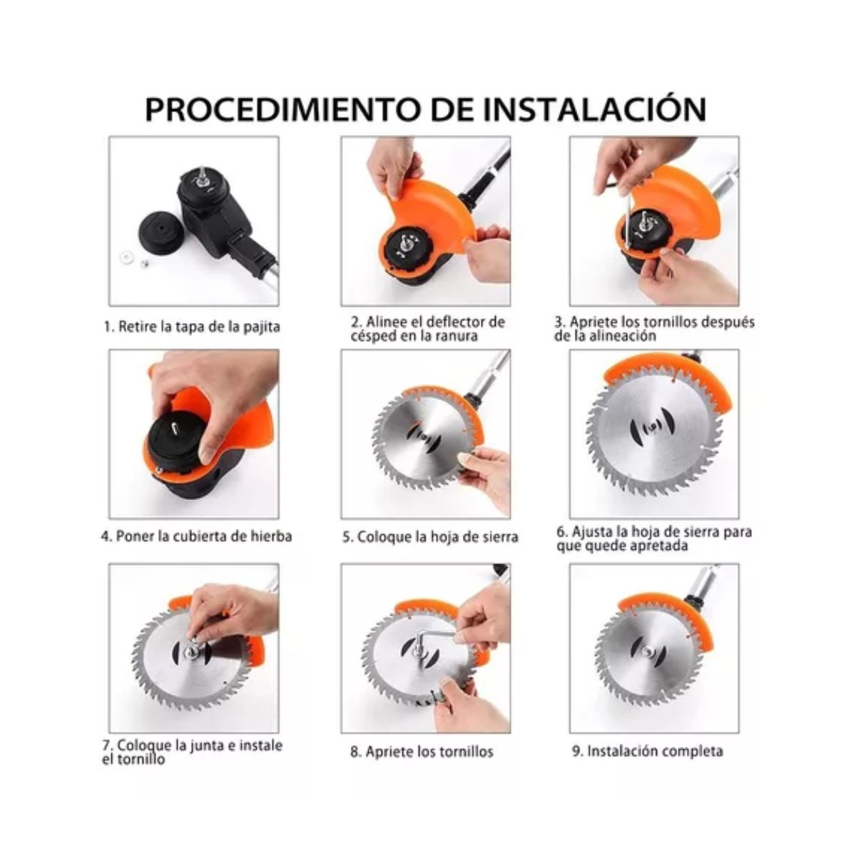 Kit Cuchillas Para Podadora Desbrozadora Inalámbrica