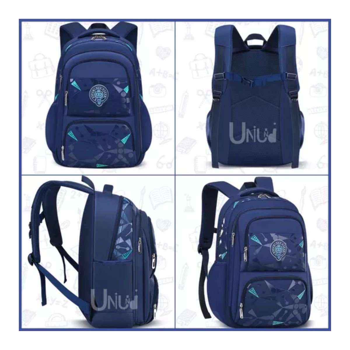 Mochila escolar viaje Escolar Viaje  color azul oscuro 30L Azul oscuro