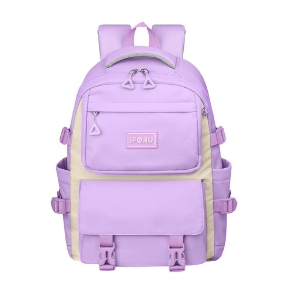 Mochila escolar Backpack Violeta acero diseño liso 30L