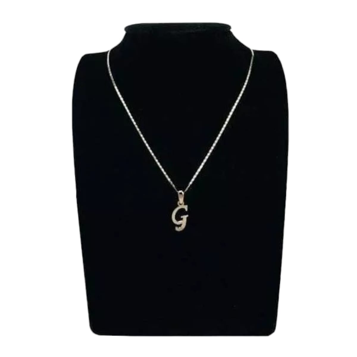 Juego Inicial Letra G Con Cadena 50 Cm Oro 14K + Obsequio