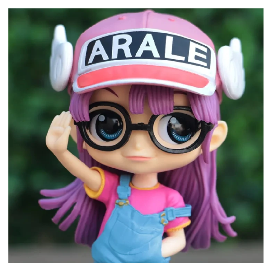 Figura Juguete Dr. Slump Arale Norimaki Cabello Morado Q Posket 13 cm