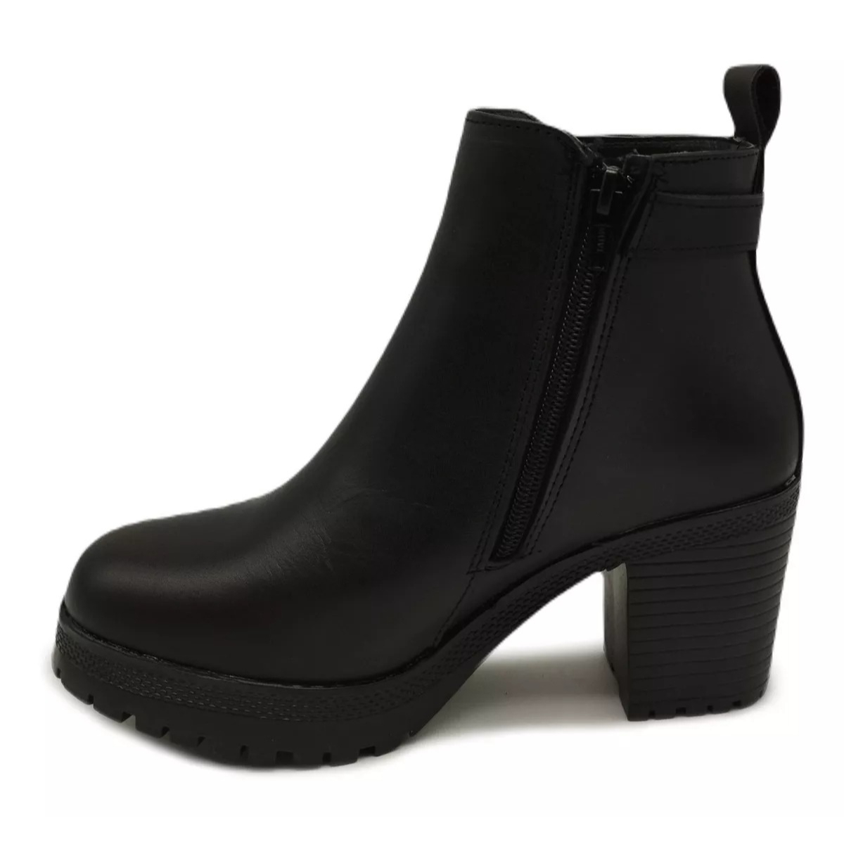 Botín De Piel Con Tacón Para Dama De Vestir Moda 9012