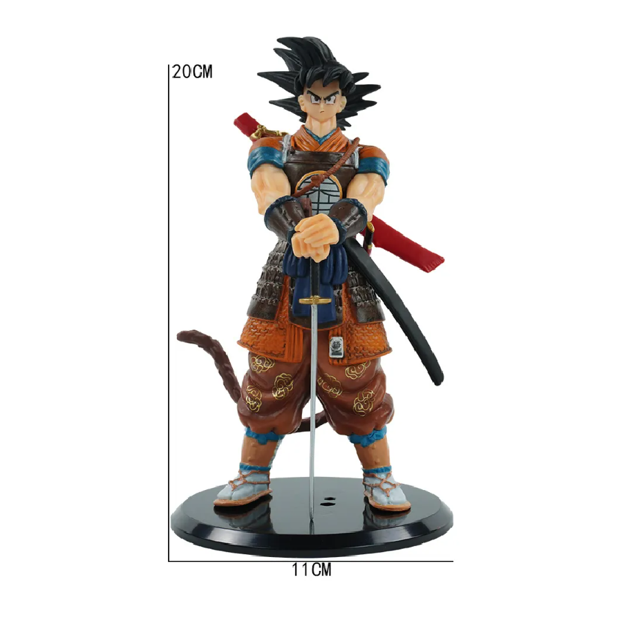 Figura Juguete Muñeco Dragon Ball Z Goku Samurai 20 Cm Anime Con Caja