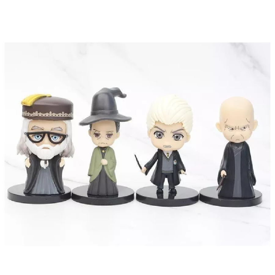 Kit Set de 12 Piezas Figuras Juguetes Muñecos Harry Potter Hermione Ron Draco Snape Bumbledore Voldemort McGonagall