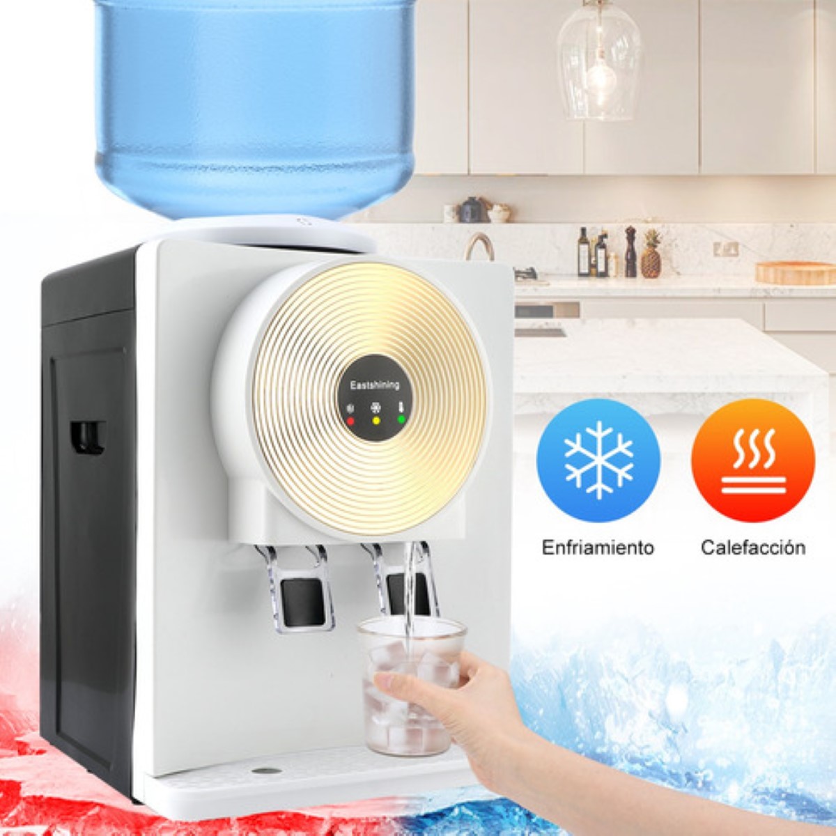 Enfriador Dispensador De Agua Fría Y Caliente Oficina Hogar Blanco