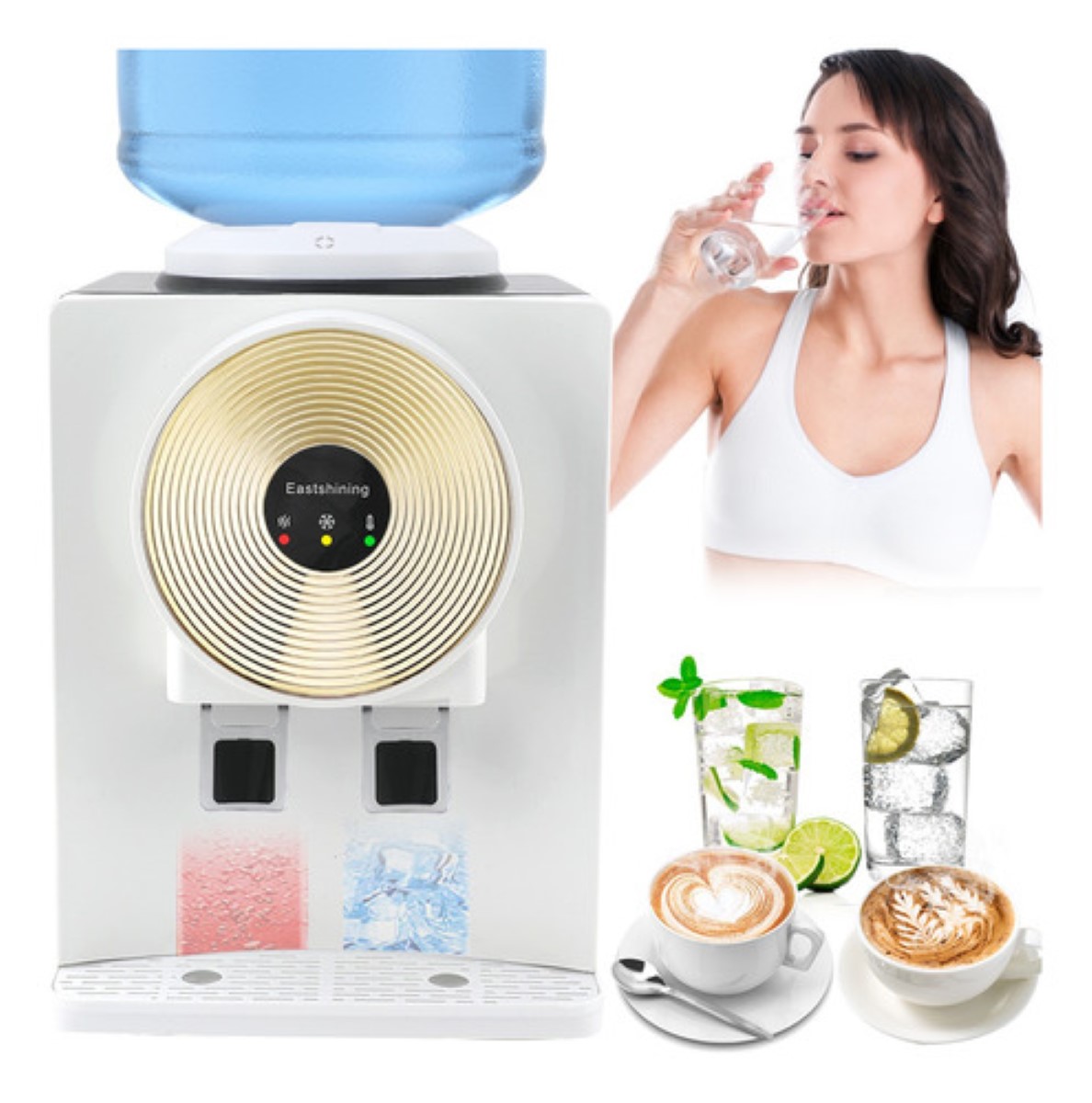 Enfriador Dispensador De Agua Fría Y Caliente Oficina Hogar Blanco