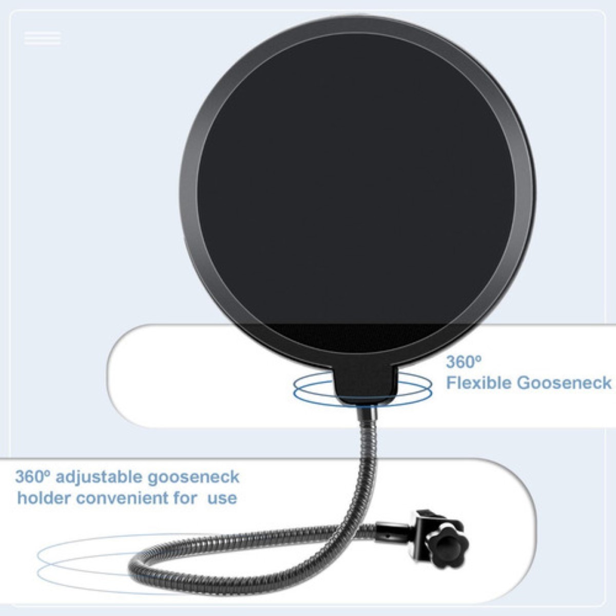 Filtro Anti Pop Dj Radox Microfono Flex Antipop Negro