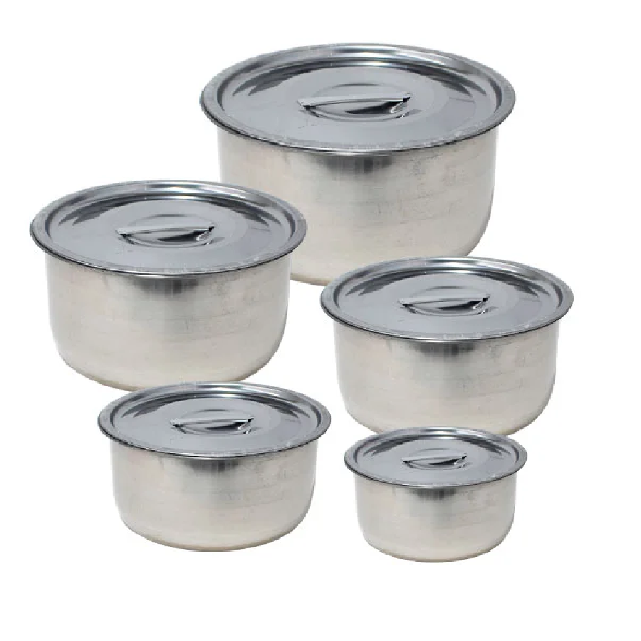 Set Juego De 5 Ollas De Acero Inoxidable