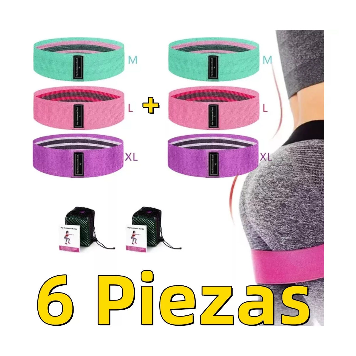 Kit Bandas Resistencia/ligas Ejercicio/banda Elastica 6Pzas
